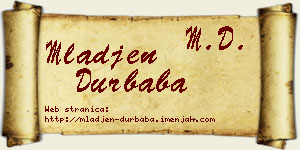 Mlađen Durbaba vizit kartica